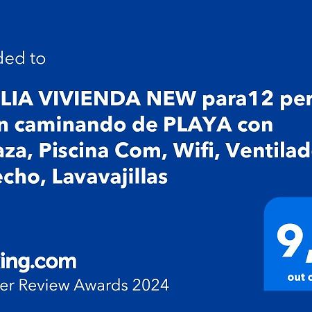 Amplia Vivienda New Para12 Pers A 4 Min Caminando De Playa Con Terraza, Piscina Com, Wifi, Ventiladores De Techo, Lavavajillas Roquetas de Mar Eksteriør billede